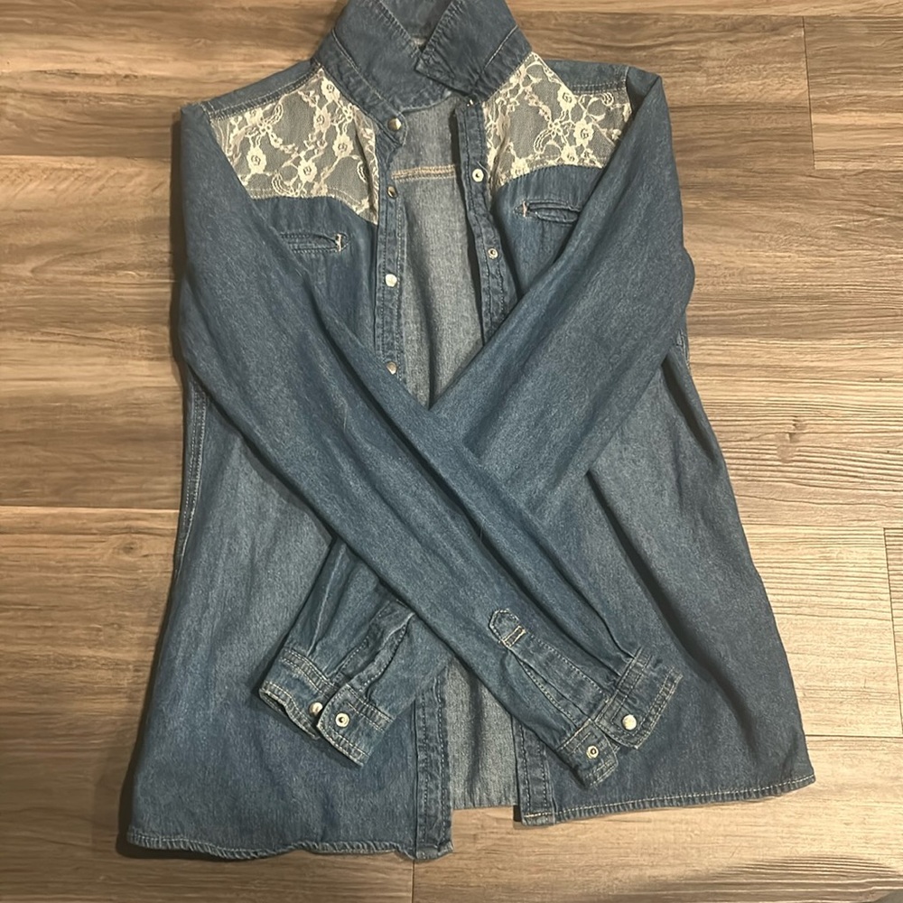 Denim long sleeve shirt